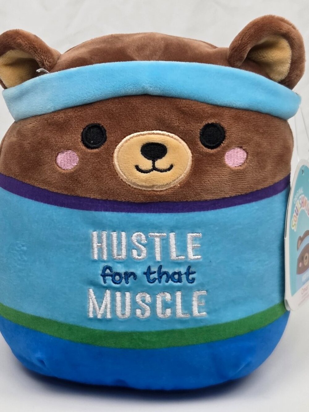 Squishmallows Omar The Brown Bear Wellness Squad 8in KellyToy Stuffed Animal NEW